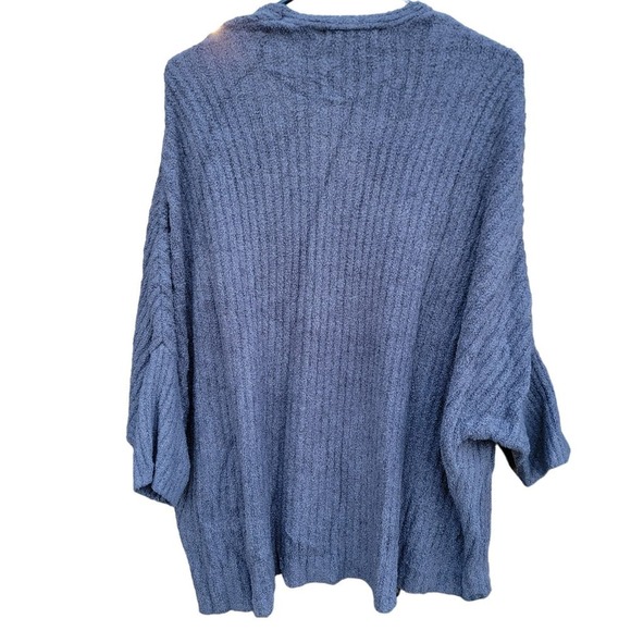 Barefoot Dreams Cardigan Cozychic Lite Ribbed Shrug Sweater Open Front Grey L/XL - Picture 2 of 5